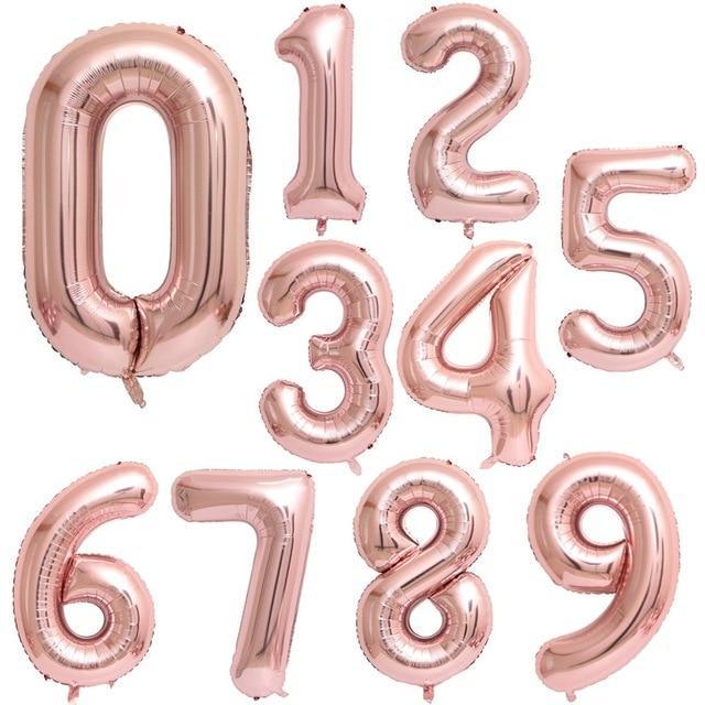 Elegant Luxury Helium Modern 32inch Luxury Ballon Number Foil Ballons For Party and Celebrations Modern Decoration for Celebration