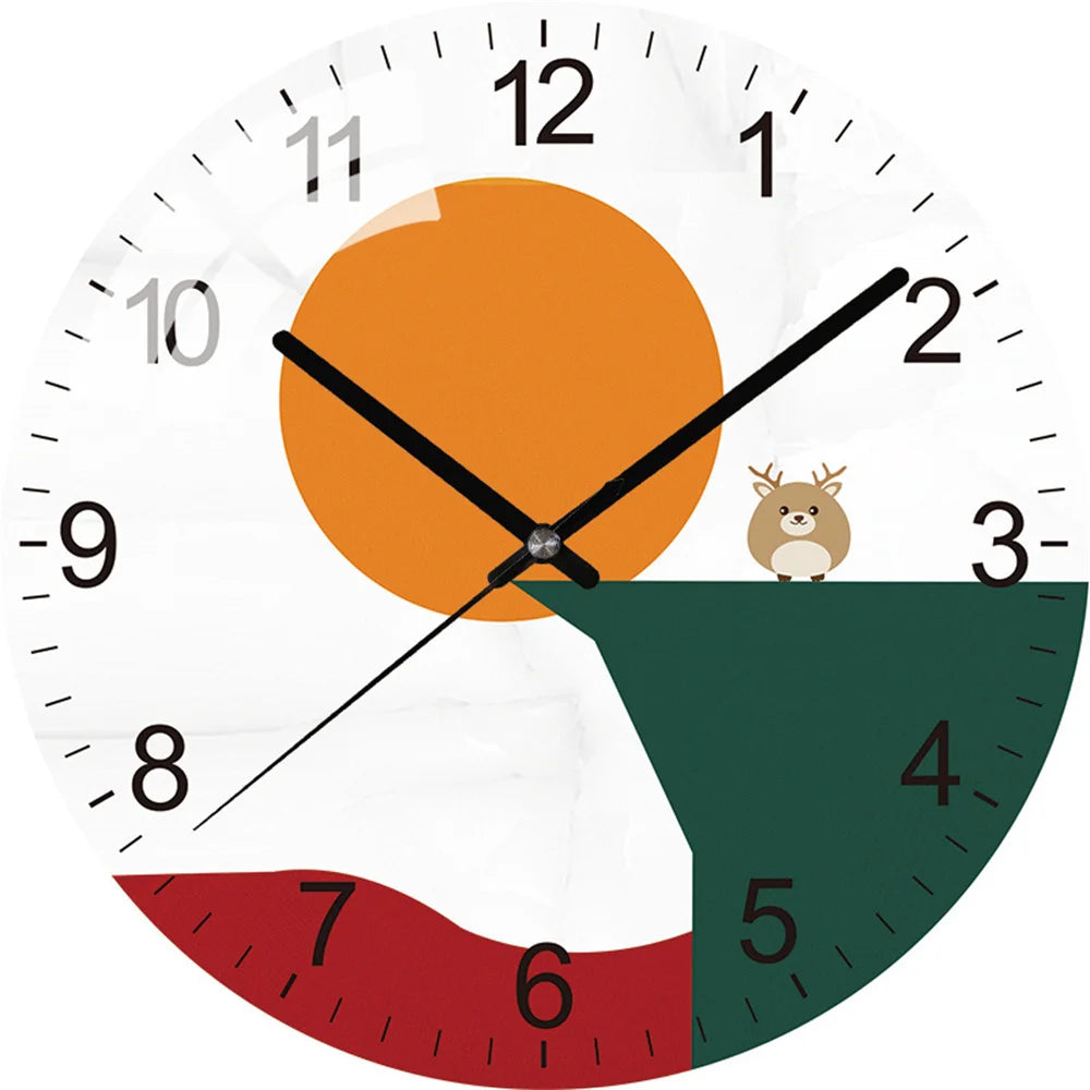 Art Wall Clock Home Decoration Fashion Decoration Silent Quartz Clocks Child Dreaming Whale Art Clock Wall Christmas Gift Family