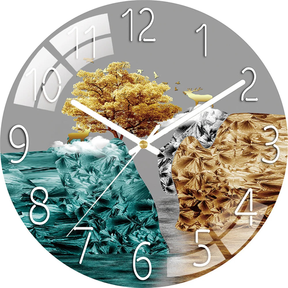 Art Wall Clock Home Decoration Fashion Decoration Silent Quartz Clocks Child Dreaming Whale Art Clock Wall Christmas Gift Family