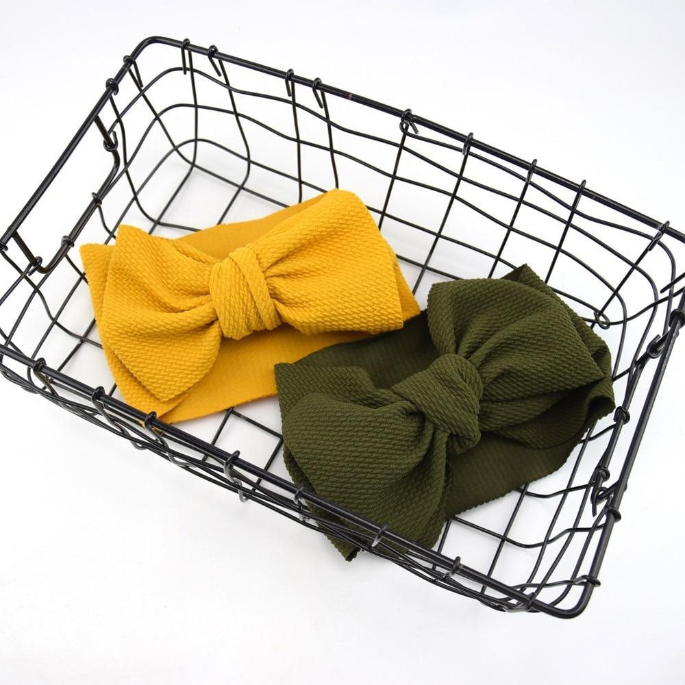 Baby Girls Headband Big Bow Hair Band Kids Adjustable Head Wrap Turban Infant Hair Accessories
