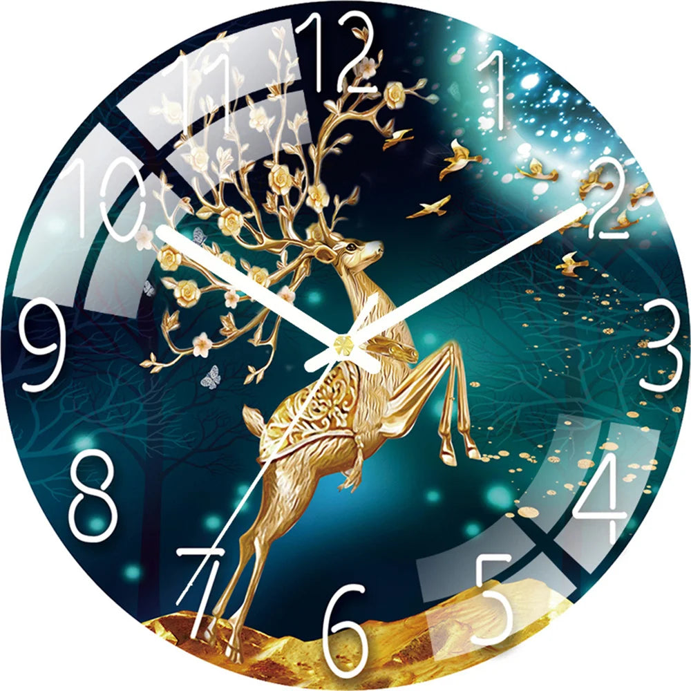 Art Wall Clock Home Decoration Fashion Decoration Silent Quartz Clocks Child Dreaming Whale Art Clock Wall Christmas Gift Family