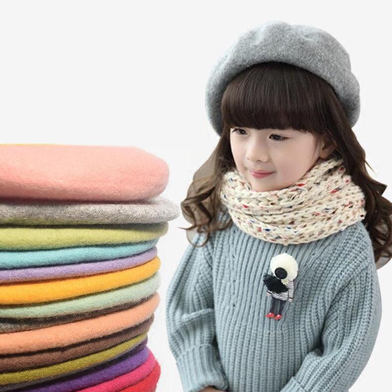 Modern Art Baby Hat for Girls Candy Beret Hat Kids Caps for Girls In elegant caps