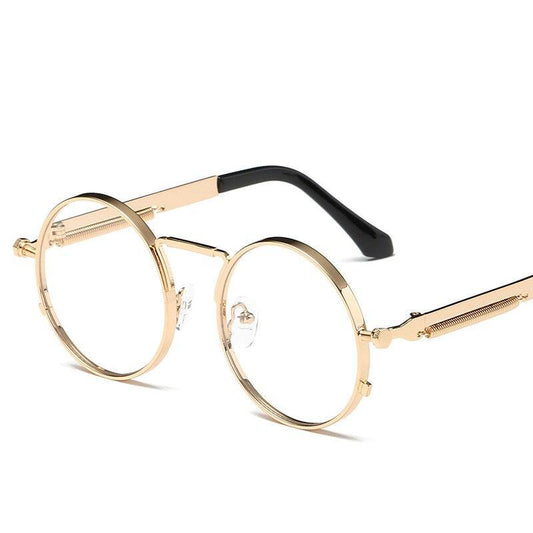 Luxury Vintage Retro Unisex  Men and Woman Sunglasses Punk Style Round Metal Frame Colorful Lens Sung lasses Fashion Eyewear Gafas sol mujer