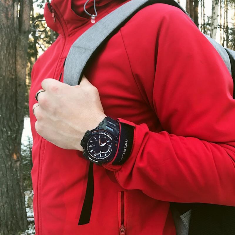 Orange Modern Sport  Waterproof 50M Men Watches With LED Digital Display In Military Armi Relogio Masculino Style
