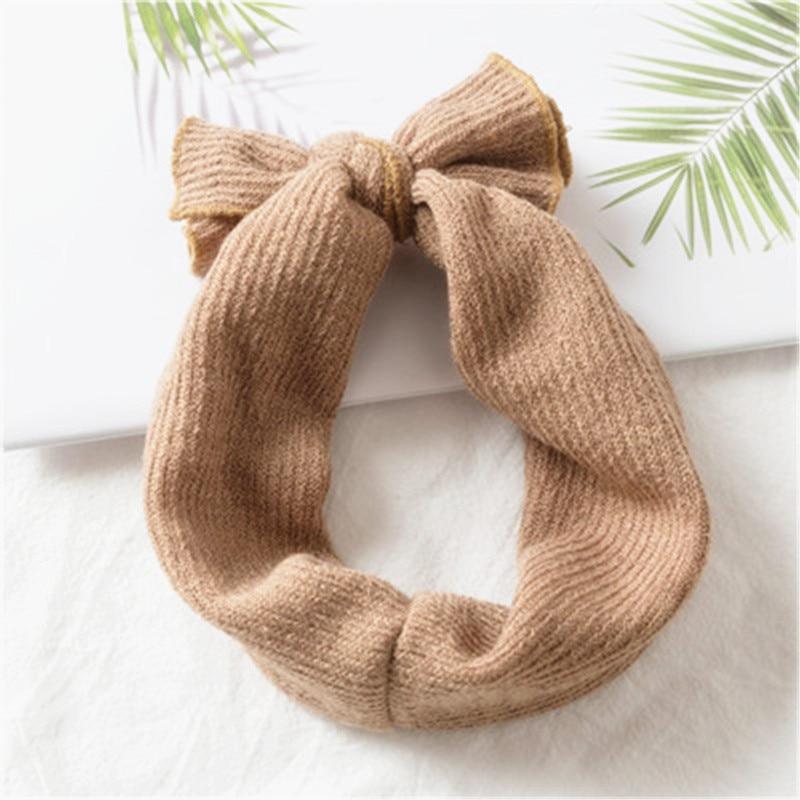 Modern Headbands Knitted Newborn Baby Bows Head Warm Headband Infant Toddler Hair Bow for Girls  Kids