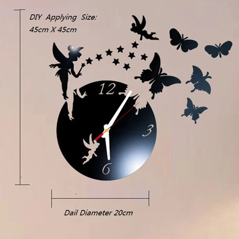 Art Wall Clock Home Decoration Fashion Decoration Silent Quartz Clocks Child Dreaming Whale Art Clock Wall Christmas Gift Family
