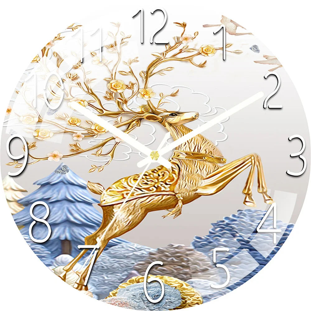 Art Wall Clock Home Decoration Fashion Decoration Silent Quartz Clocks Child Dreaming Whale Art Clock Wall Christmas Gift Family