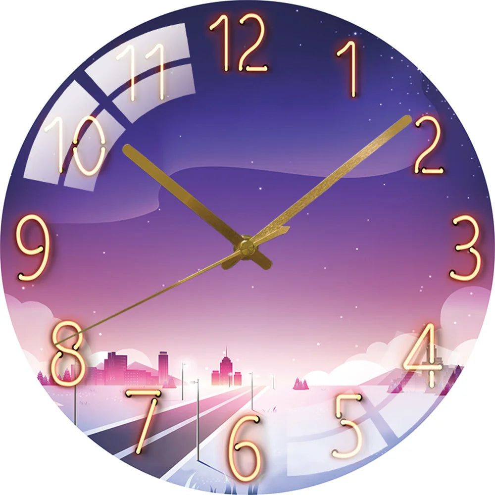 Art Wall Clock Home Decoration Fashion Decoration Silent Quartz Clocks Child Dreaming Whale Art Clock Wall Christmas Gift Family