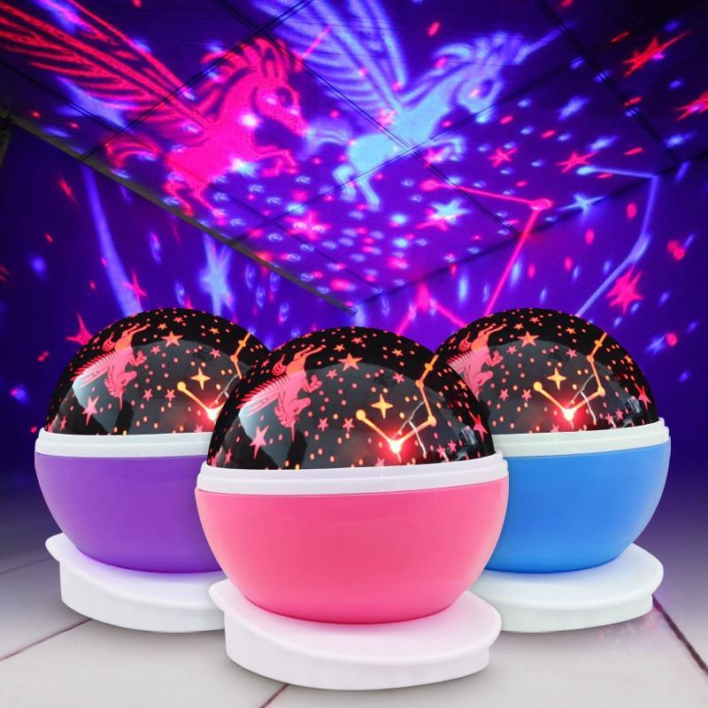 LED starry Night Light Projector Lamp For Baby And Children Sleep Room Interesting Light Shot Modern Lamp