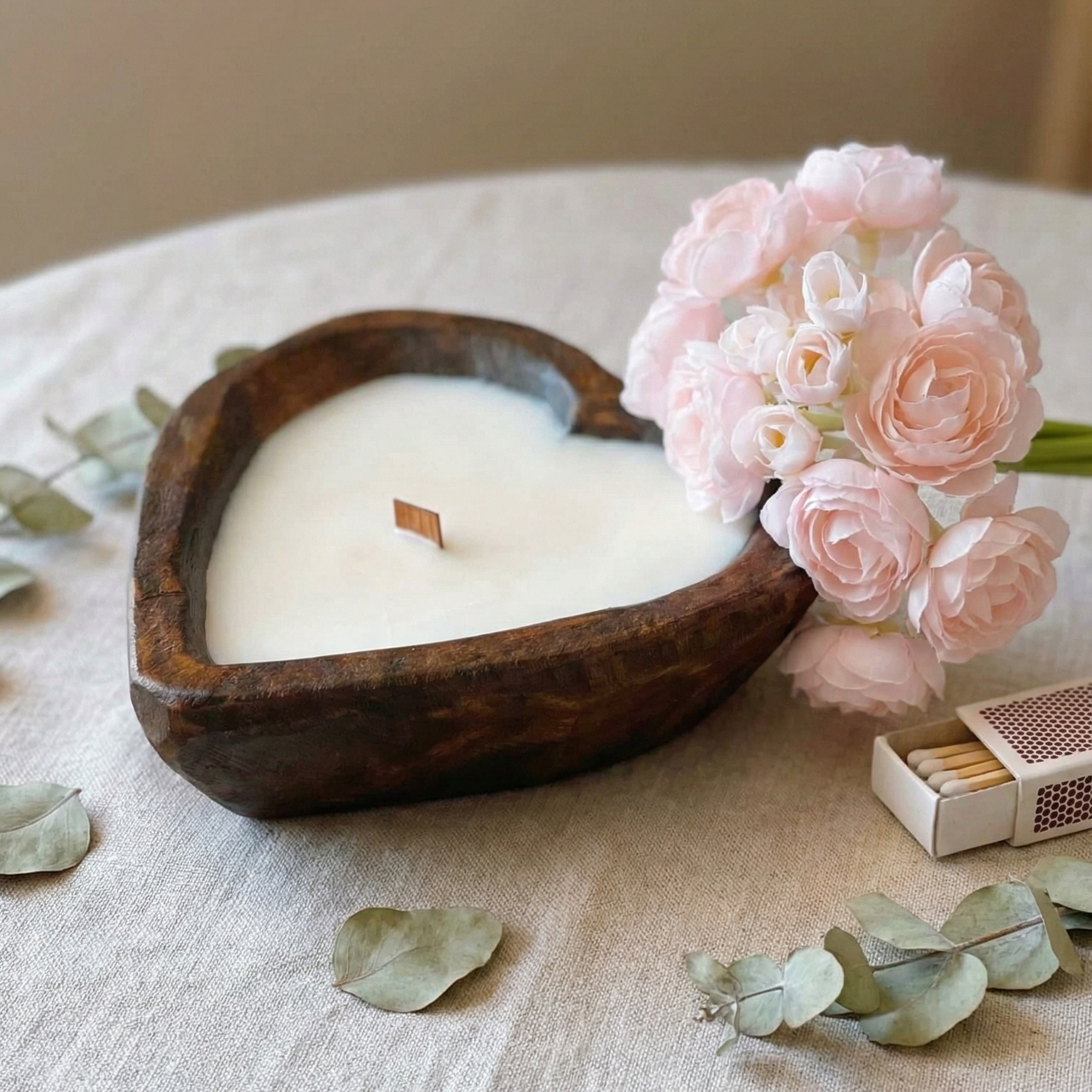 Endless Love Heart Candle