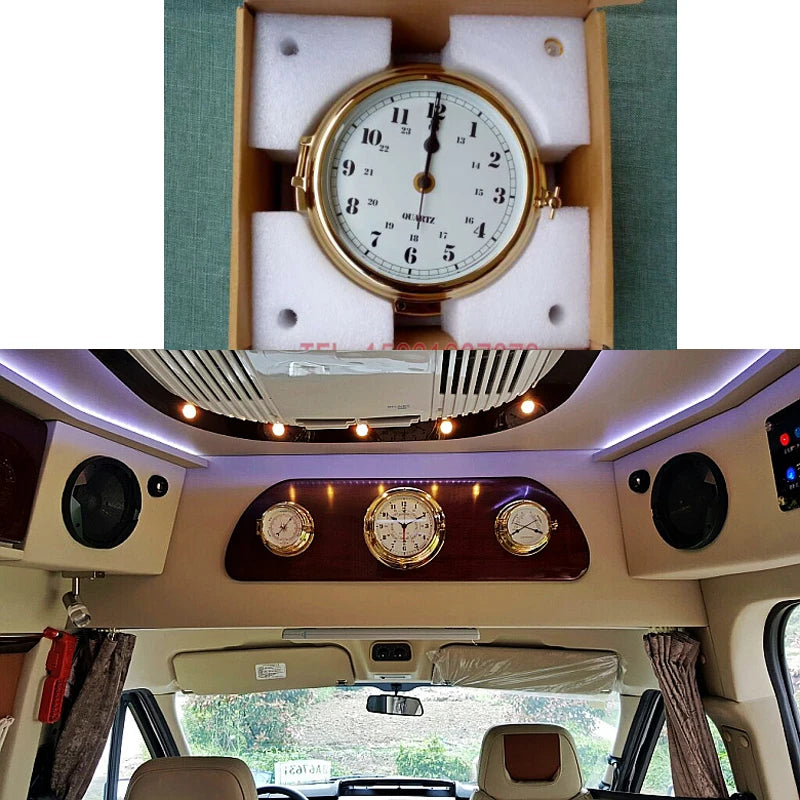 Nautical Brass Case Navigation Porthole Wall Clocks sailing items