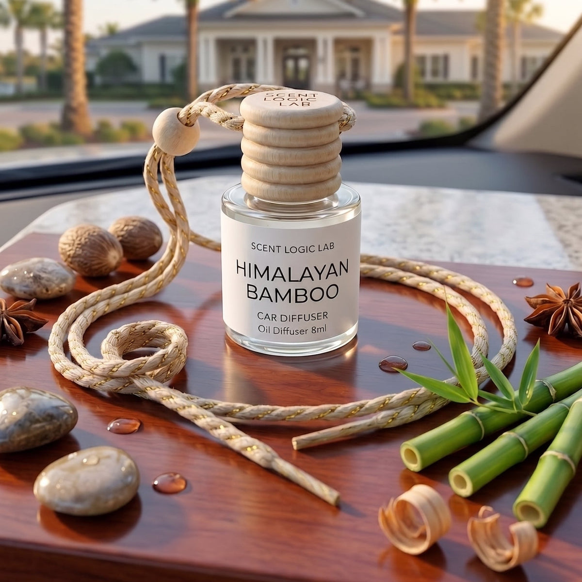 Luxury Car Diffuser — Nature Scents, 8ml Refillable, Long-Lasting Fragrance