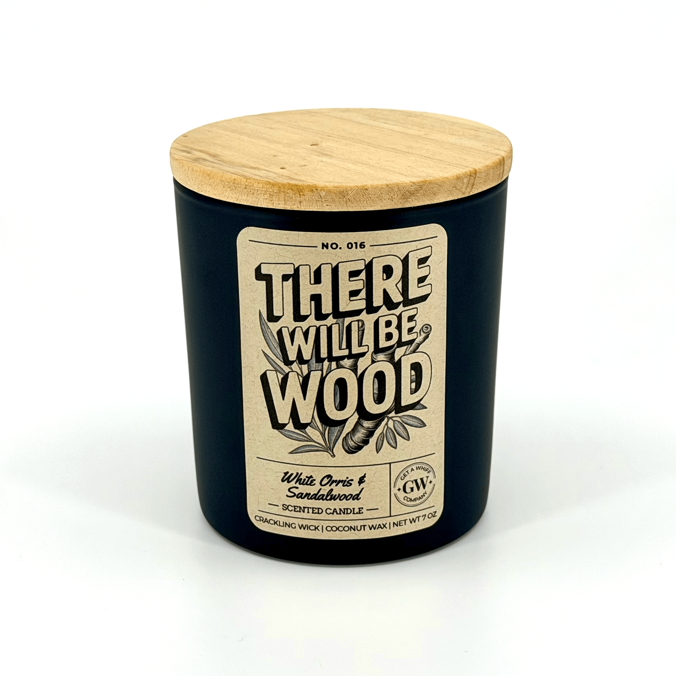 White Orris & Sandalwood Scented Candle (There Will Be Wood)