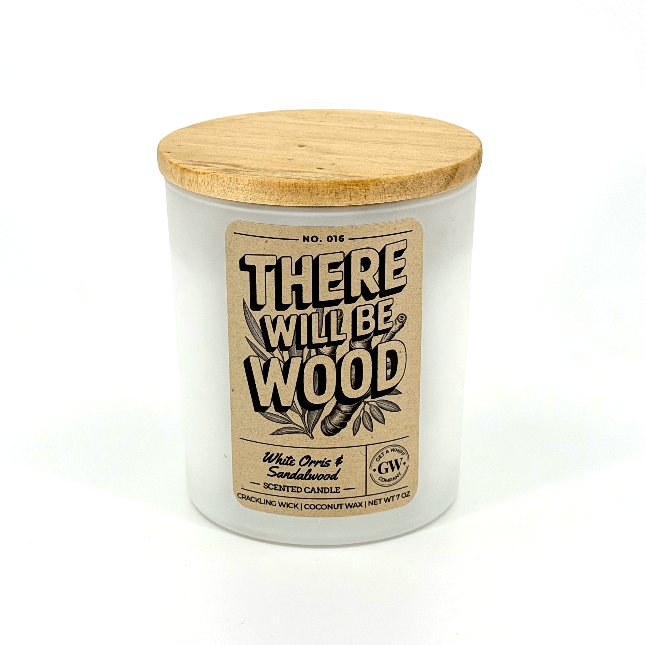 White Orris & Sandalwood Scented Candle (There Will Be Wood)