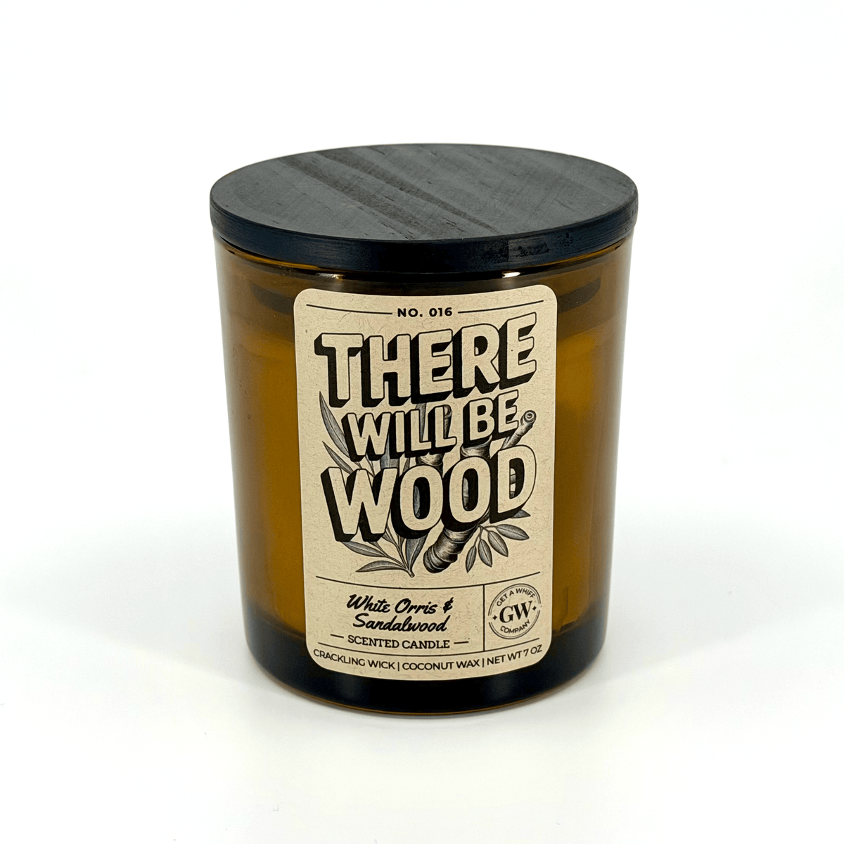 White Orris & Sandalwood Scented Candle (There Will Be Wood)