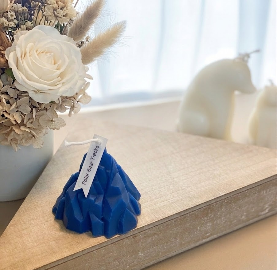 Iceberg Sculpture Candle | Blue Ice & Clear Ice