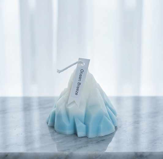Iceberg Sculpture Candle – Hand-Poured Soy Wax | Blue Ice & Clear Ice
