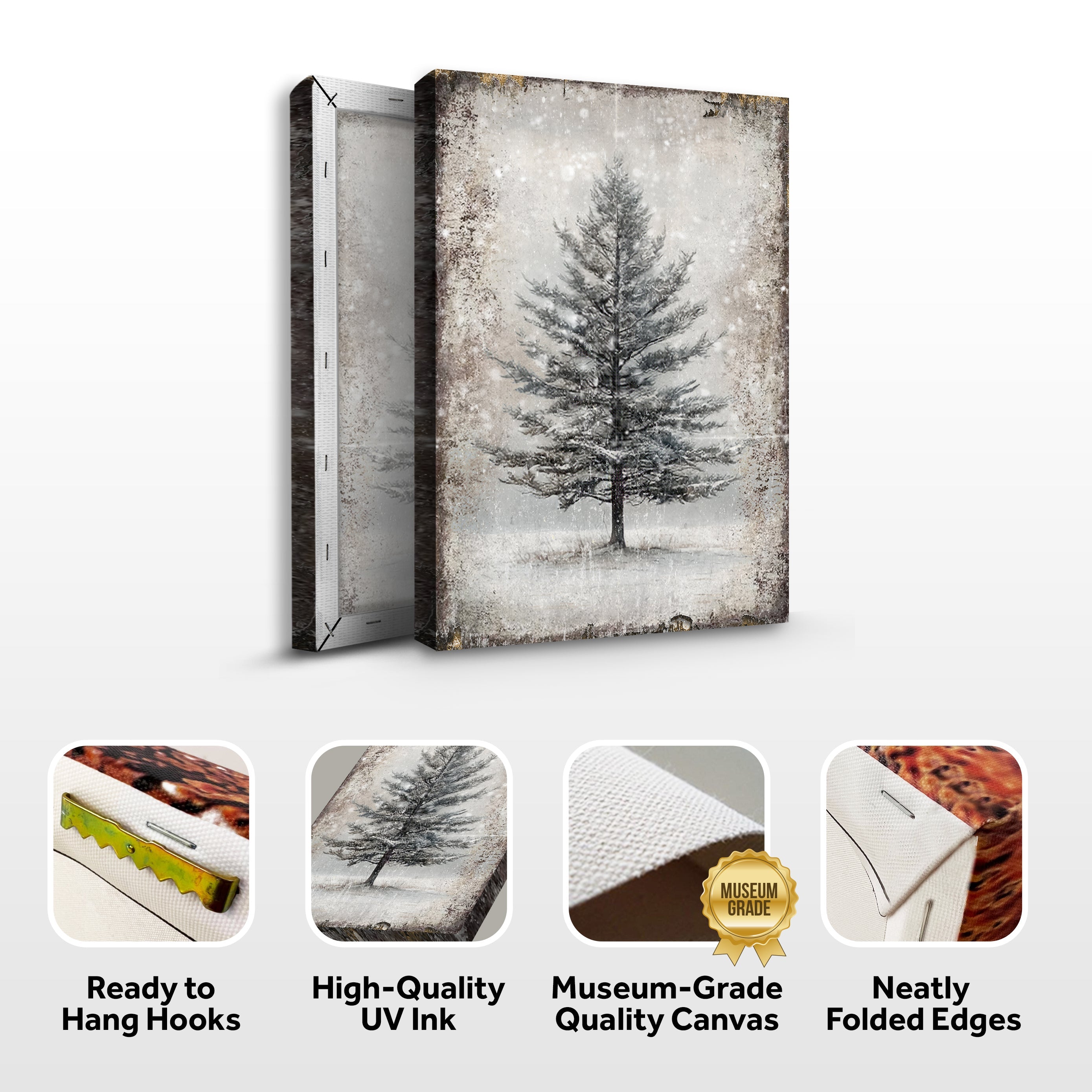 Vintage Christmas Tree Wall Art VI