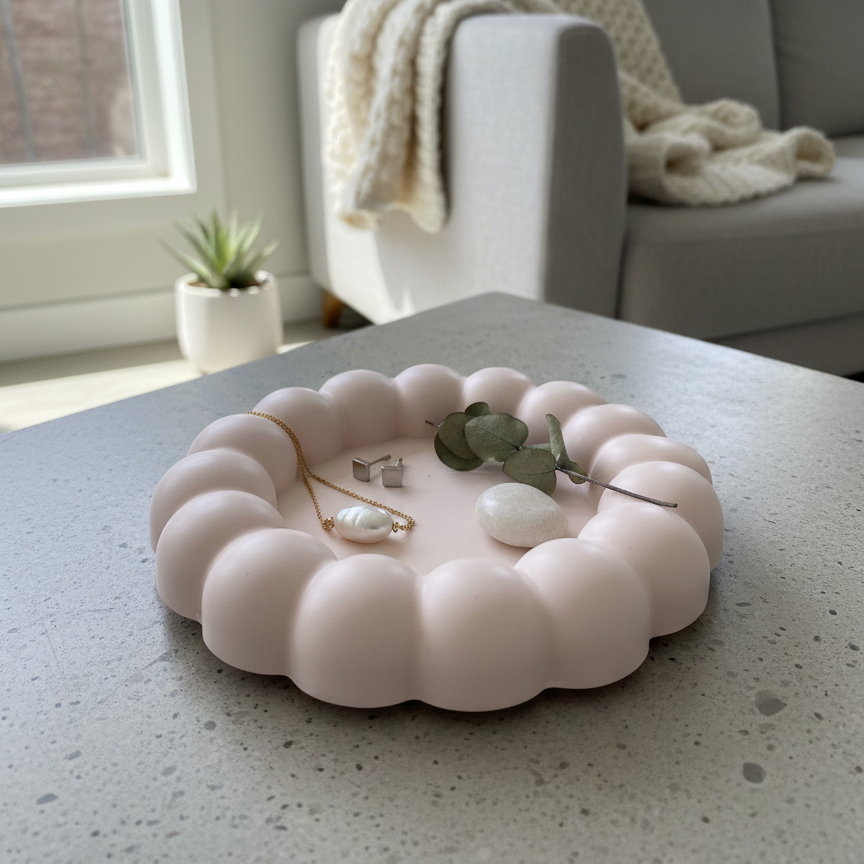 Jesmonite Bubble Tray | Handmade Jewelry & Trinket Dish
