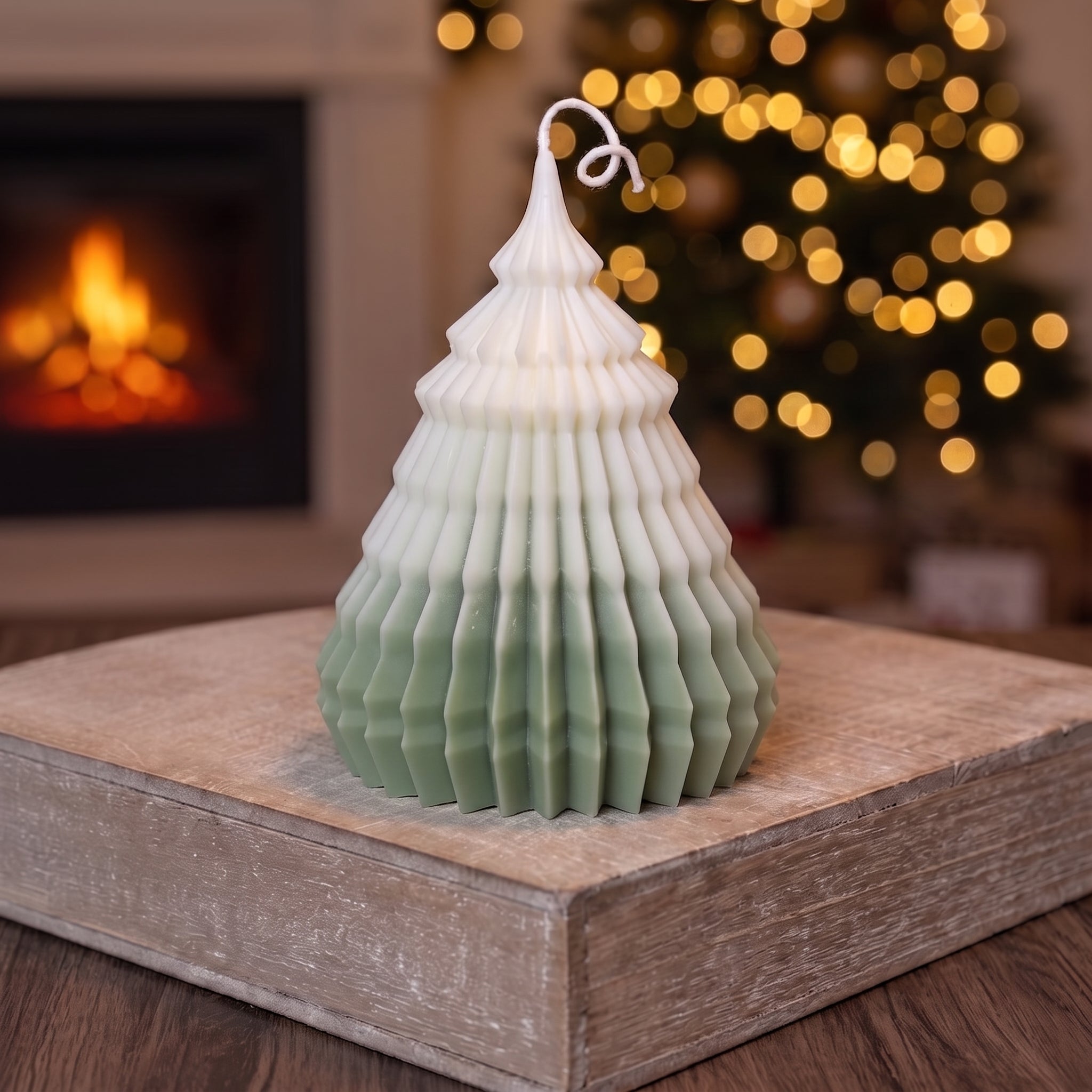 Origami Christmas Tree Candles | Handcrafted Holiday Decor
