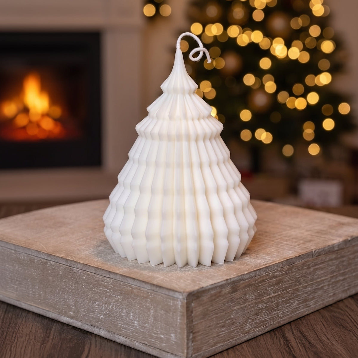 Origami Christmas Tree Candles | Handcrafted Holiday Decor