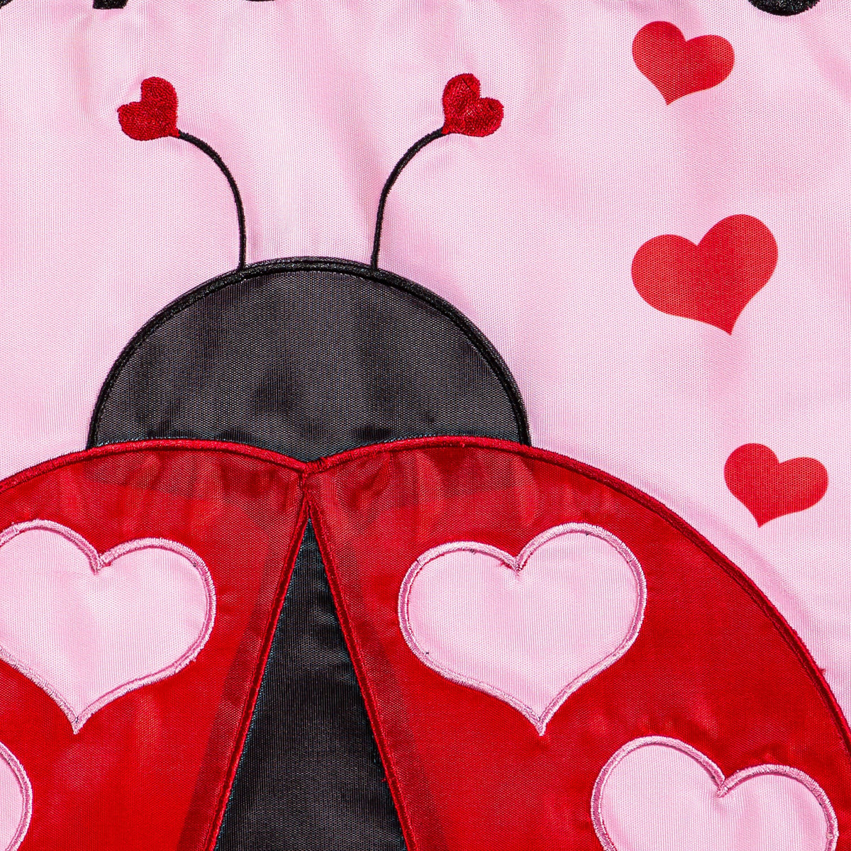 Love Bug Aplique Garden Flag