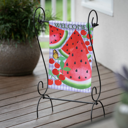 Watermelon Suede Garden Flag