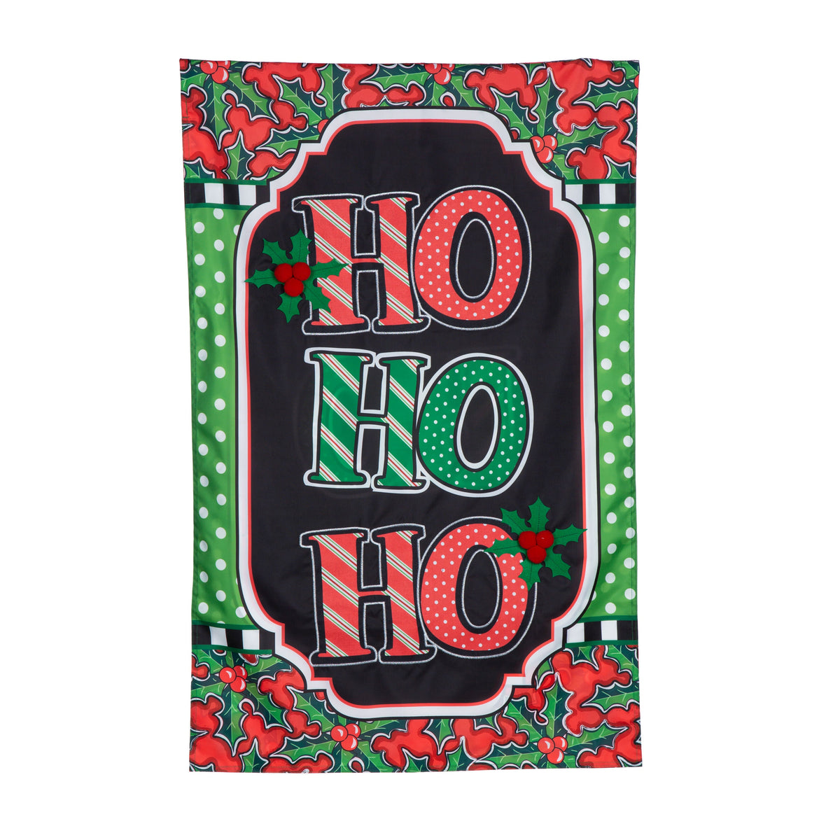 Ho Ho Ho Applique House Flag