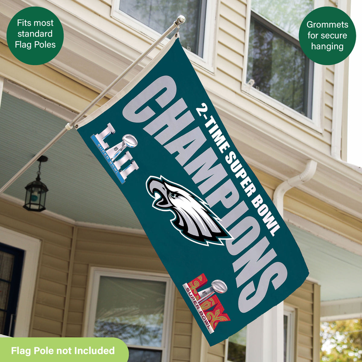 Philadelphia Eagles Multi-Win Super Bowl Champions Football 3x5 Flag