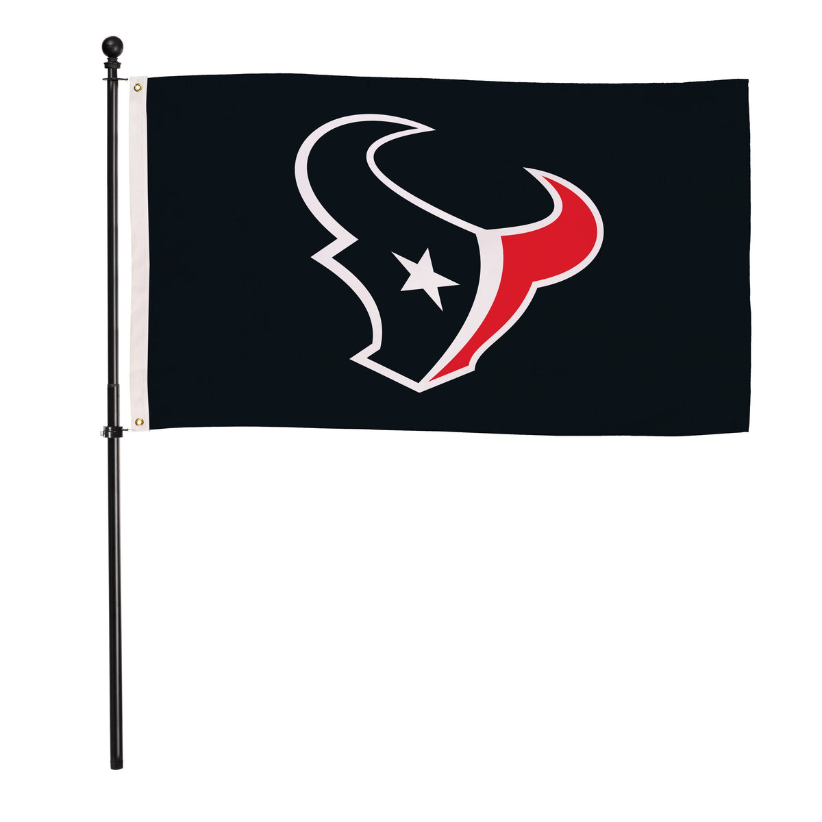 Houston Texans Single Sided Flag w/ 2 Grommets, 3'x5'