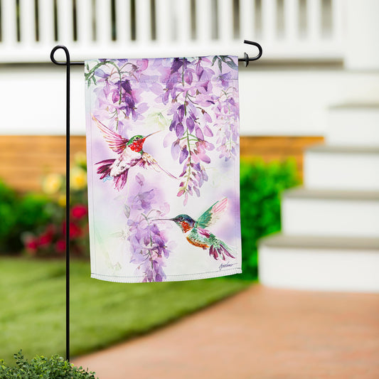 Bold Flowers Suede Garden Flag
