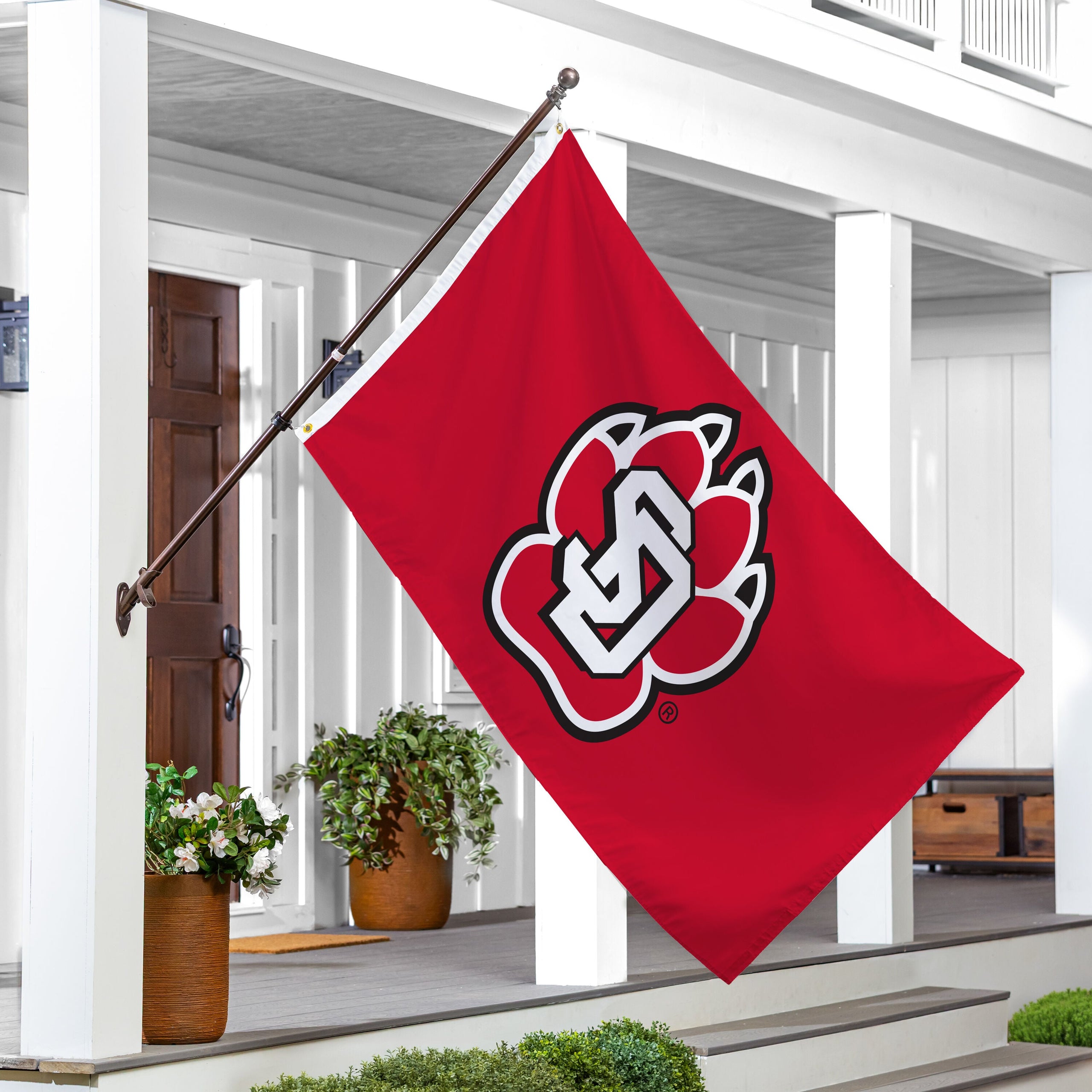 University of South Dakota Single Sided Flag w/ 2 Grommets, 3'x5'