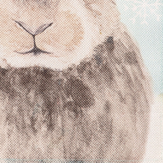 Merry Christmas Bunny Burlap Garden Flag