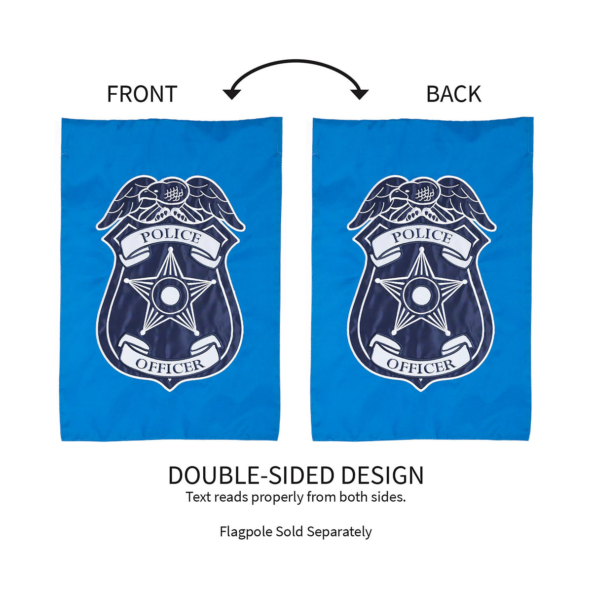 Police Department Garden Applique Flag
