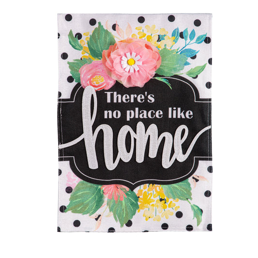 Floral Home Burlap Garden Flag
