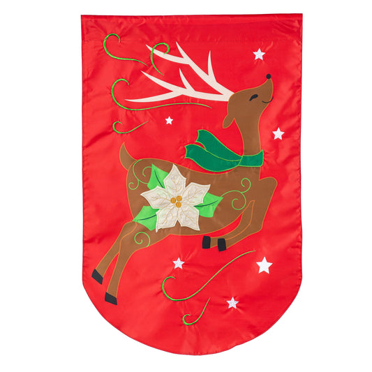 Dancing Deer  Basic Applique House Flag