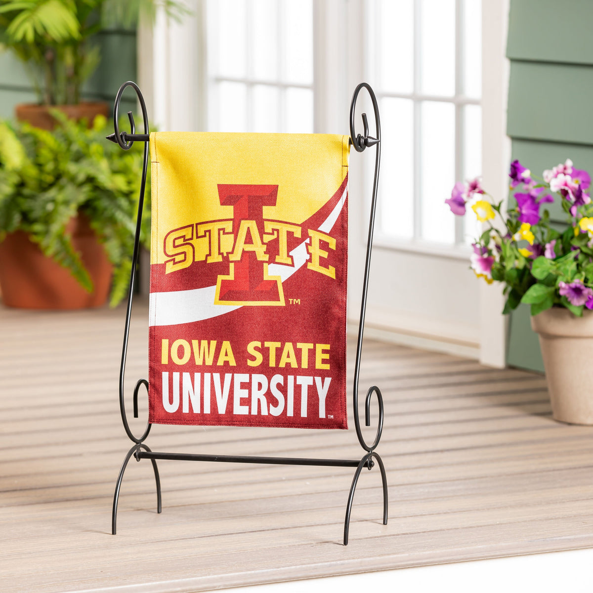 Iowa State University Burlap Flag GDN Size