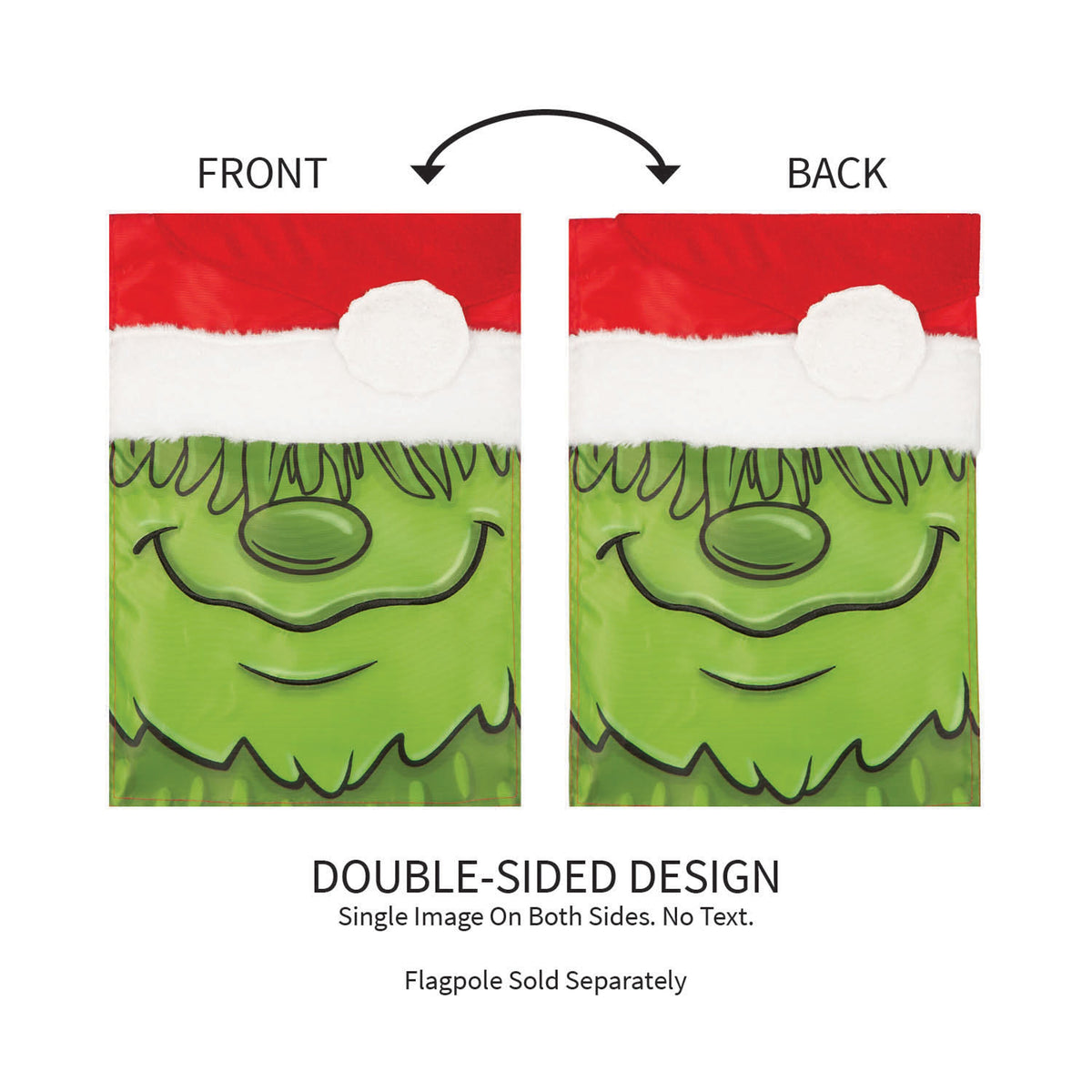 Christmas Monster Applique Garden Flag