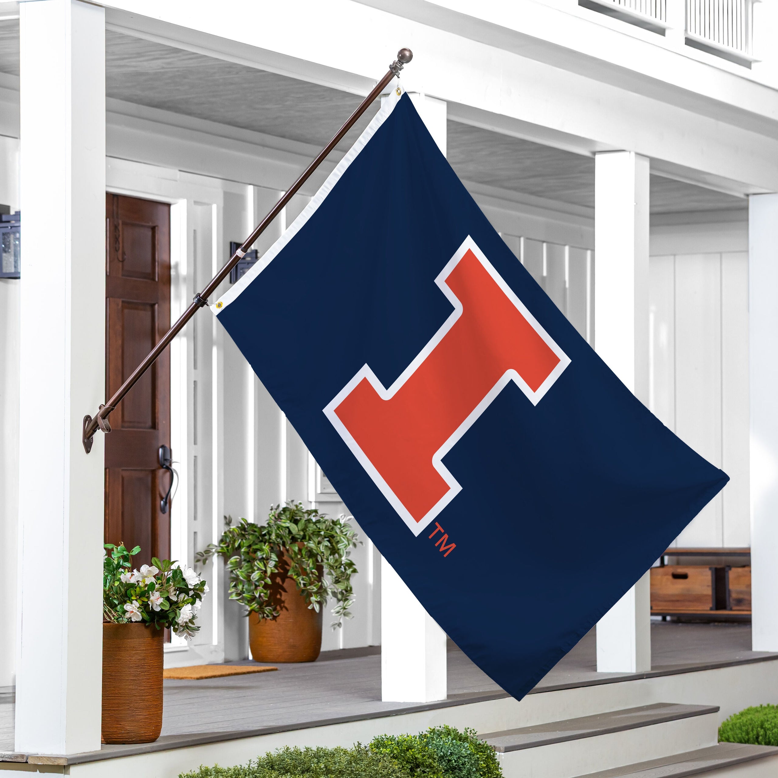 University of Illinois Single Sided Flag w/ 2 Grommets, 3'x5'