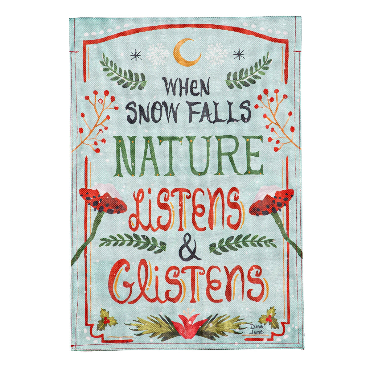 Santa's Forest of Wonder Reversible Burlap Garden Flag