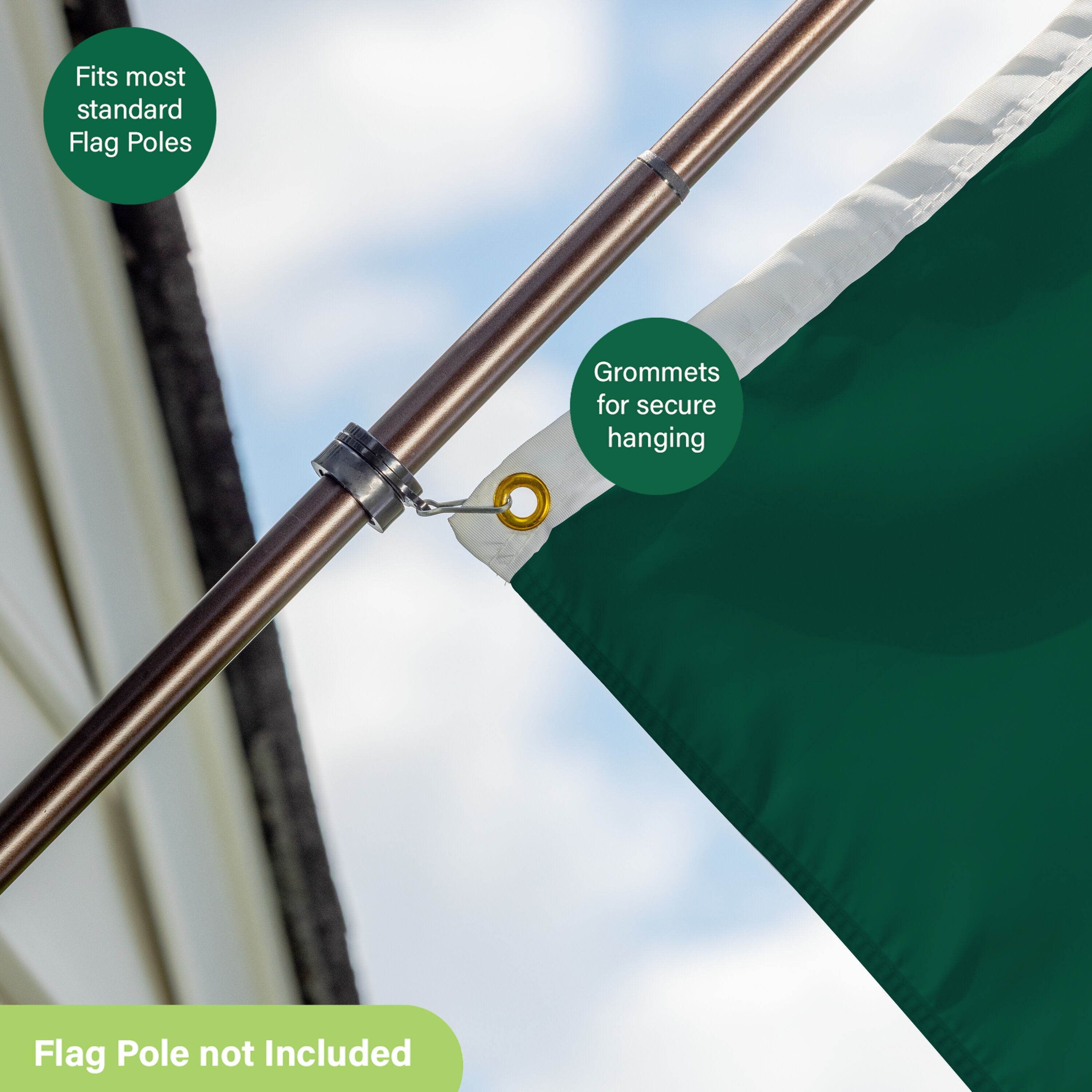 William & Mary Single Sided Flag w/ 2 Grommets, 3'x5'