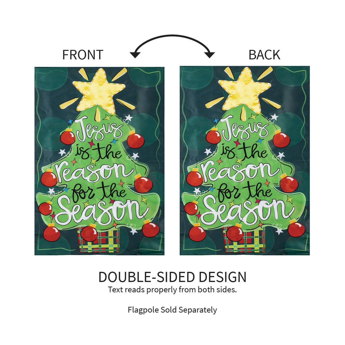 Jesus Is The Reason Applique House Flag