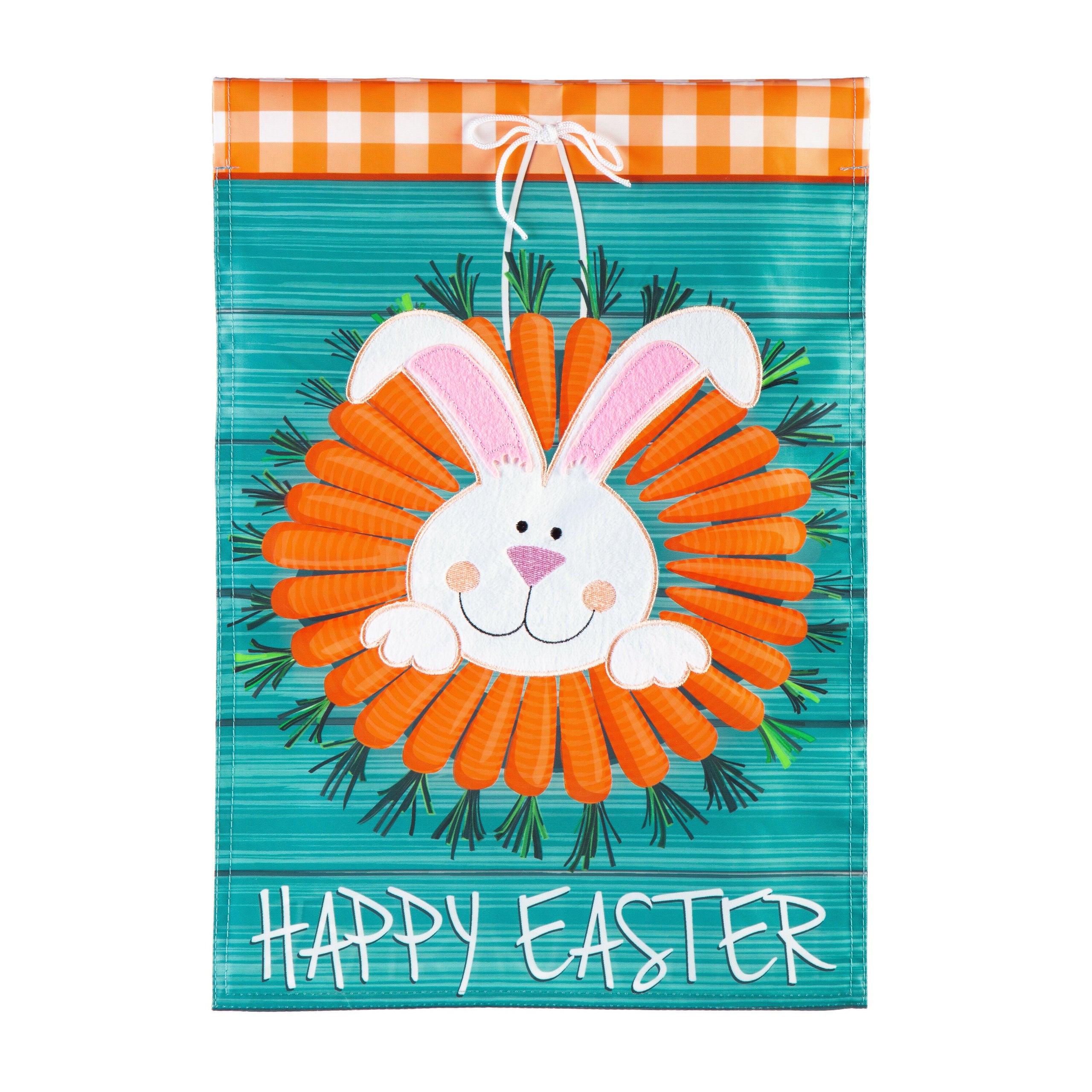 Carrot Wreath Garden Applique Flag