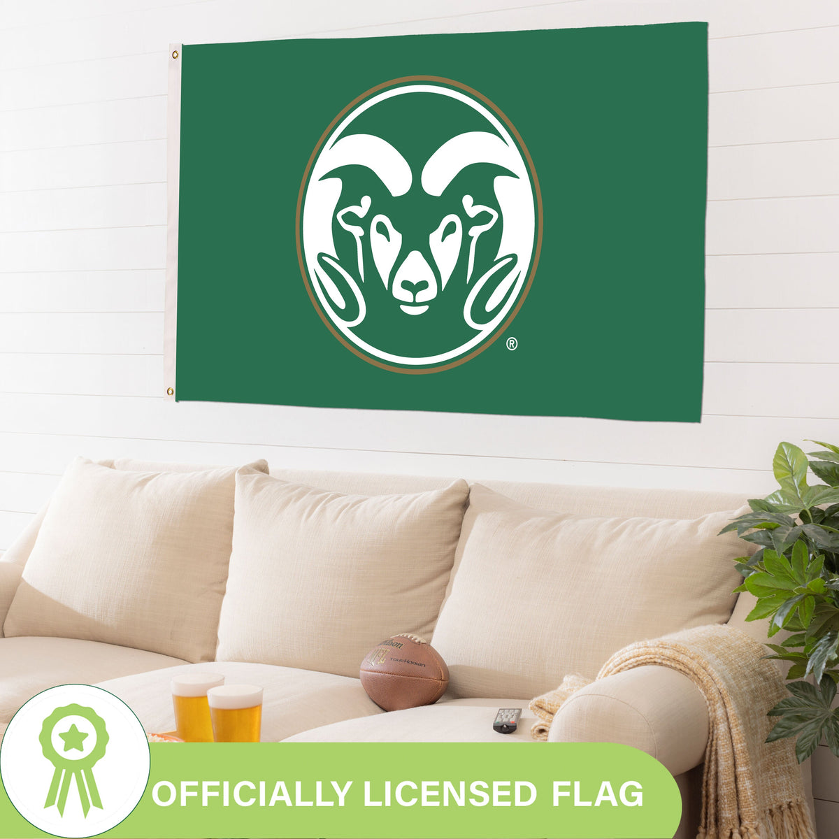 Colorado State Single Sided Flag w/ 2 Grommets, 3'x5'