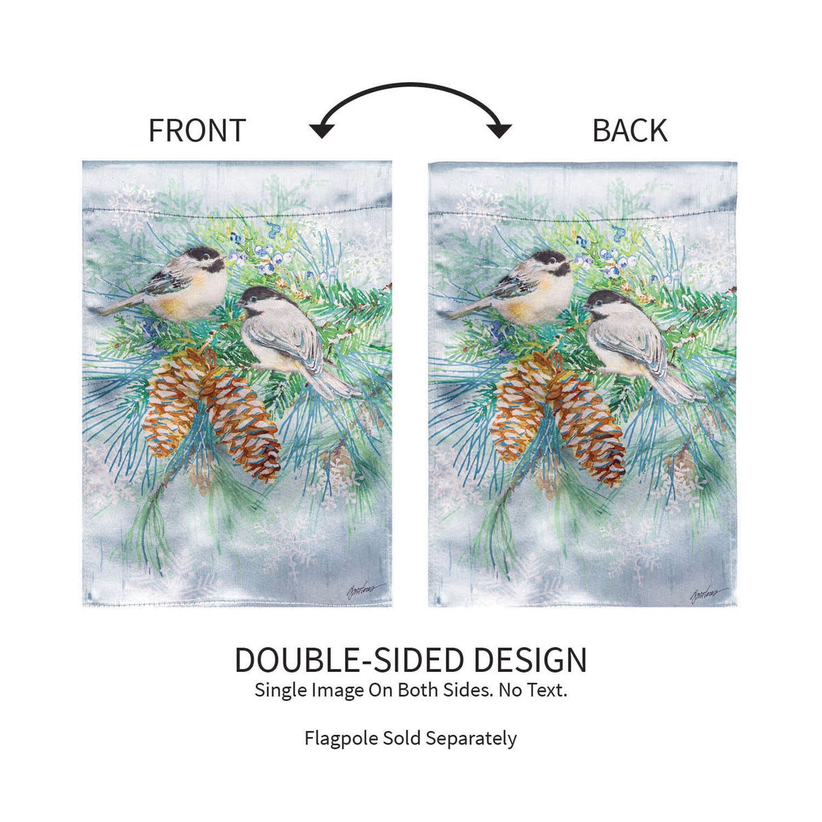Winter Frost Lustre Garden Flag