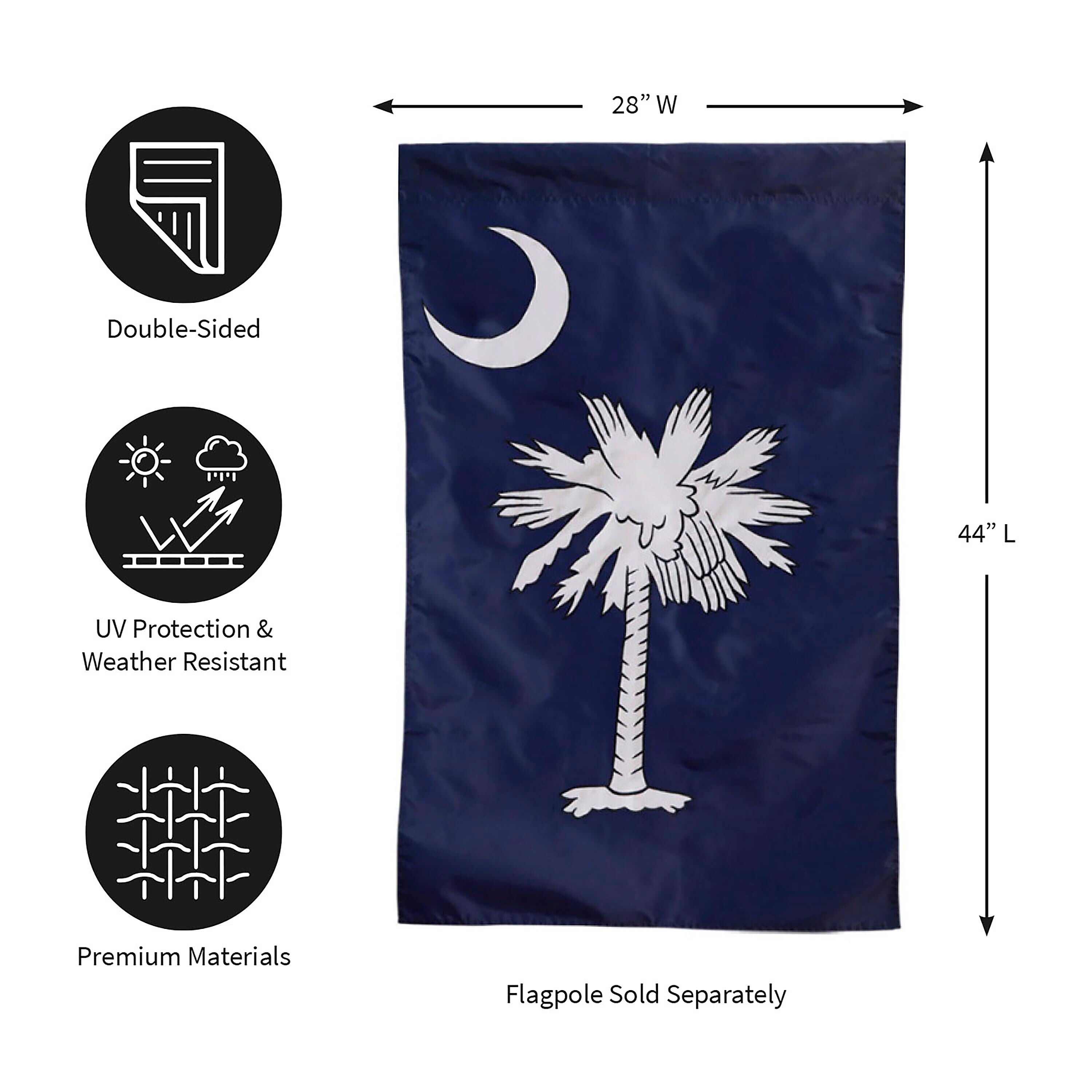 South Carolina House Applique Flag