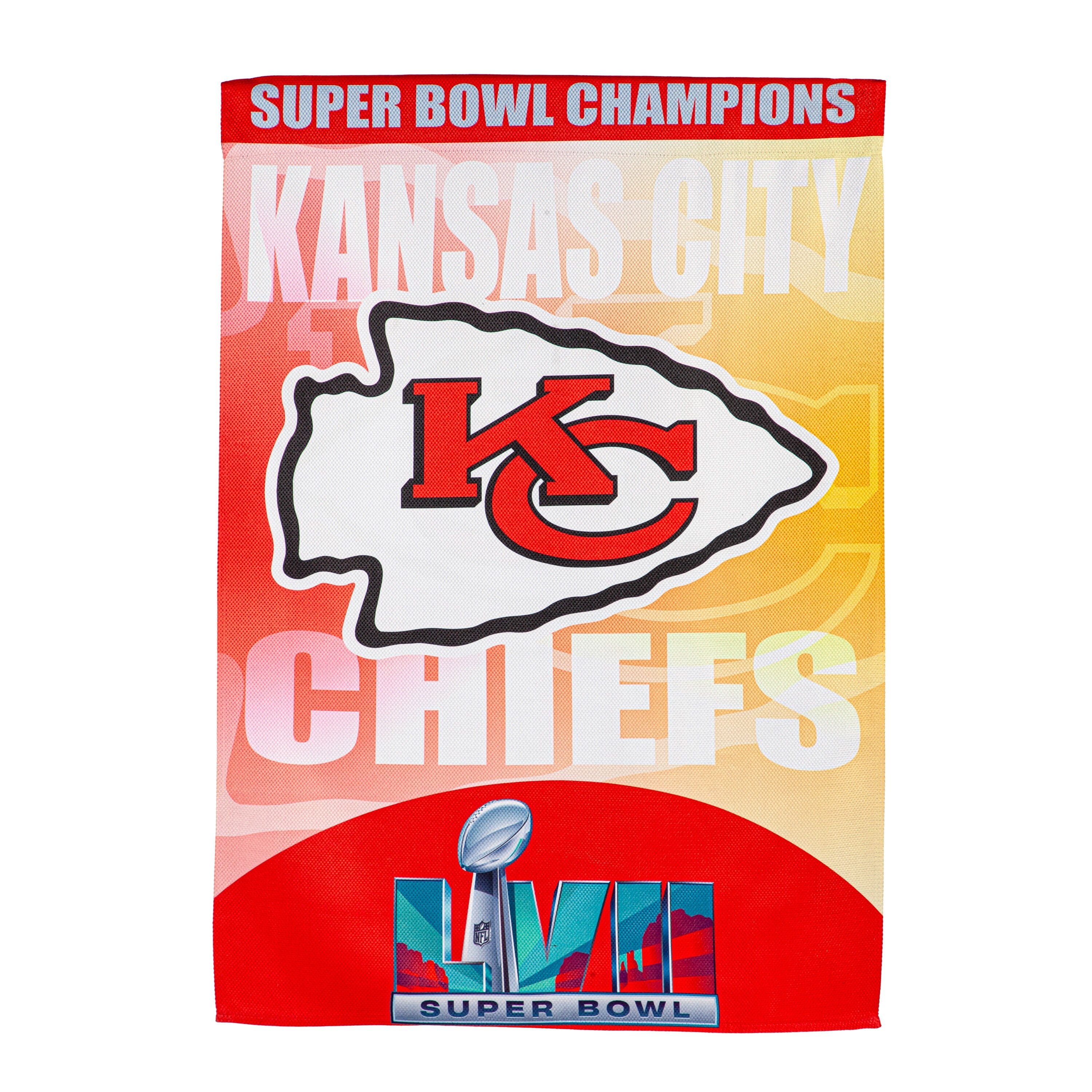 Embossed Suede Flag, SB57, Champions, House Size, Kansas City Chiefs