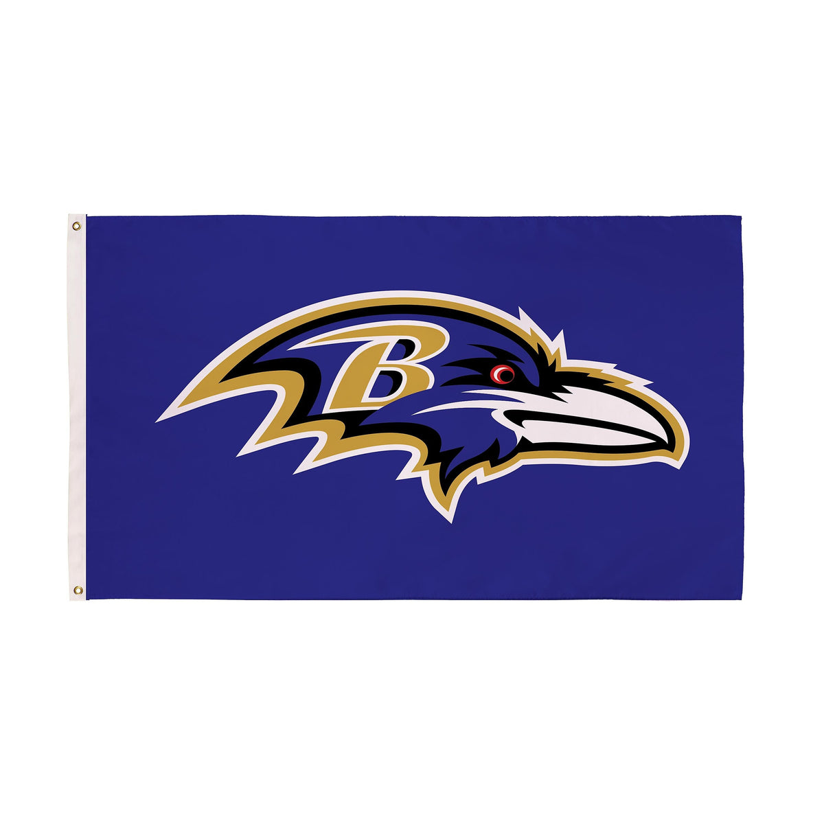 Baltimore Ravens Single Sided Flag w/ 2 Grommets, 3'x5'