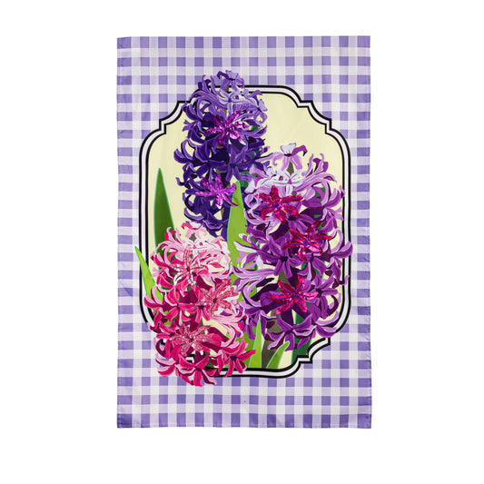 Spring Hyacinths House Applique Flag