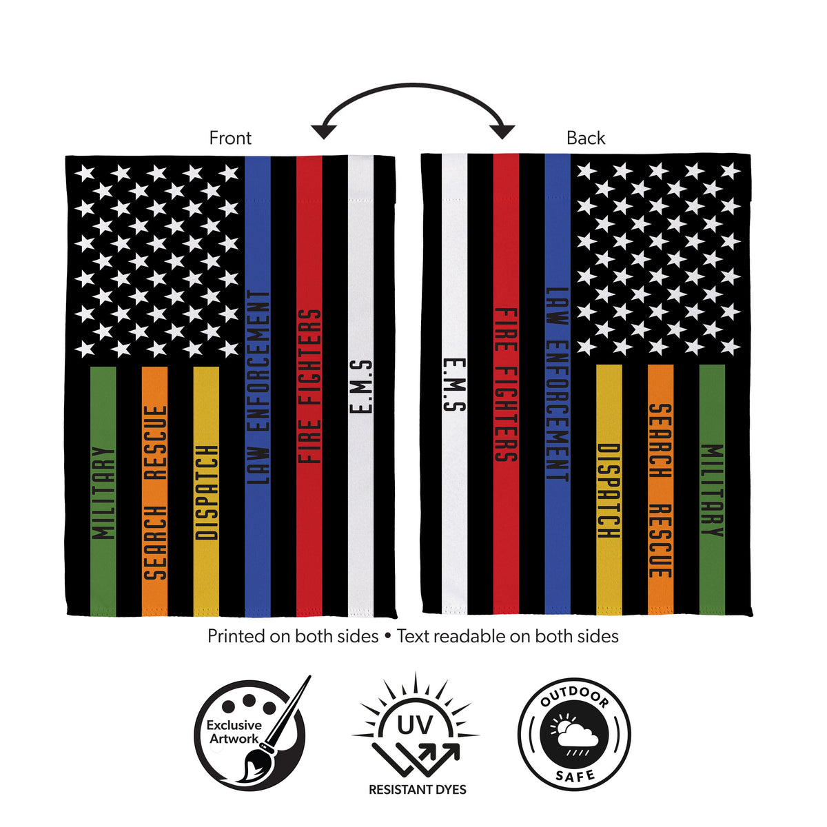 Responders Thin Line Garden Suede Flag